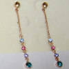 Серьги позолоченные с фианитами E-050-colour-g цена
