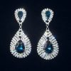 Серьги со стразами E-084-blue цена