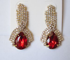 Серьги E-064-red цена