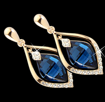 Серьги позолоченные с фианитами E-095 цена