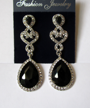 Серьги E-091-black цена