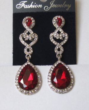 Серьги E-091-red цена
