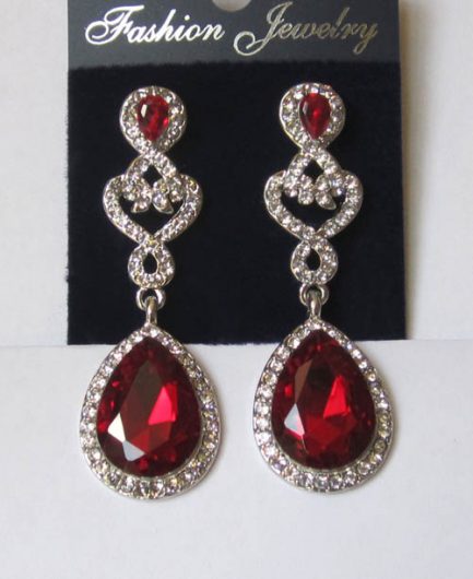 Серьги E-091-red цена