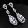 Серьги c фианитами родированные E-141-white цена