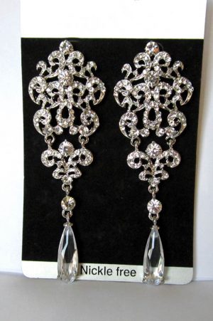 Серьги с фианитами E-109 цена