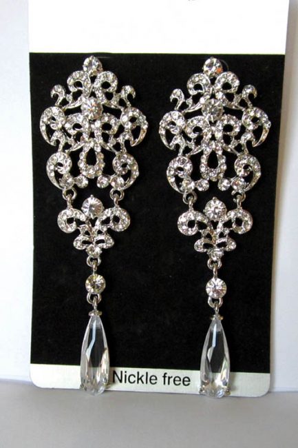 Серьги с фианитами E-109 цена