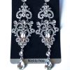Серьги посеребренные с фианитами E-127 цена