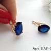 Фианитовые серьги EAF-0010 на белом фоне