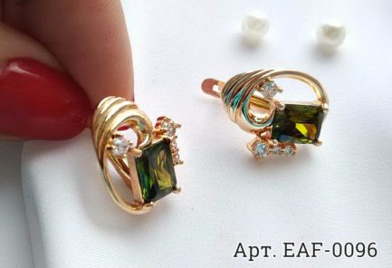 Серьги с фианитами EAF-0096 купить