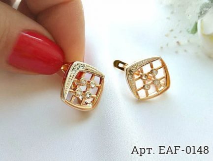 Серьги позолоченные EAF-0148 стоимость