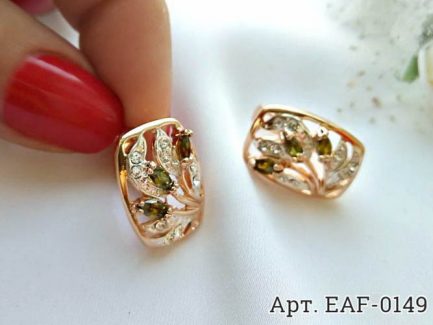 Серьги с фианитами EAF-0149 бижутерия