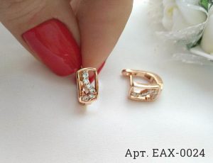 Фианитовые серьги EAX-0024 вид сбоку