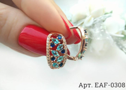 Cерьги с фианитами EAF-0308 недорого