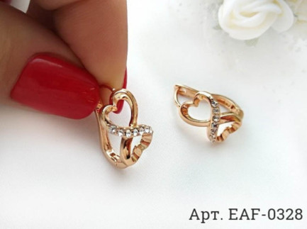 Позолоченные серьги EAF-0328 бижутерия
