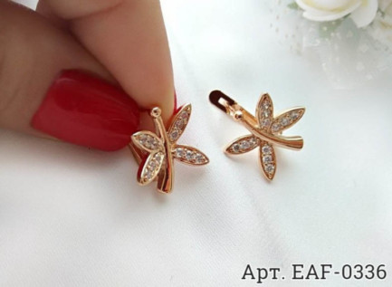 Позолоченные серьги EAF-0336 стоимость