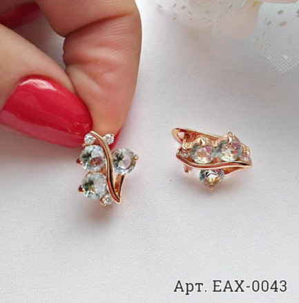 Серьги EAX-0043 бижутерия с фианитами