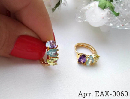 Серьги с фианитами EAX-0060 недорого