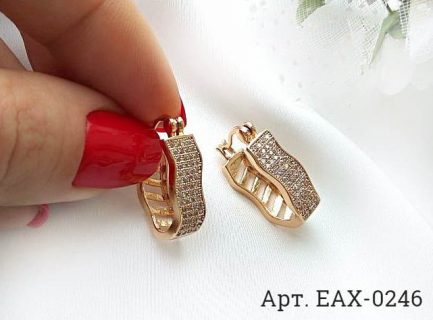Серьги позолоченные EAX-0246 недорого
