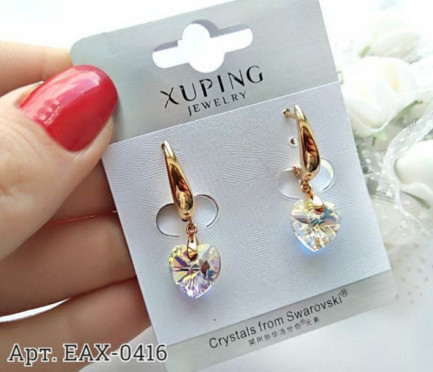 Cерьги с кристаллами Swarovski EAX-0416 на белом фоне