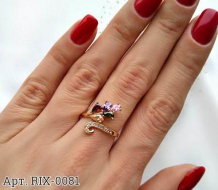Фианитовое кольцо RIX-0081 ювелирный сплав