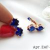 Серьги позолоченные с фианитами EAF-0240 бижутерия