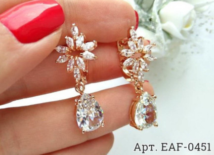 Серьги с фианитами EAF-0451 стоимость