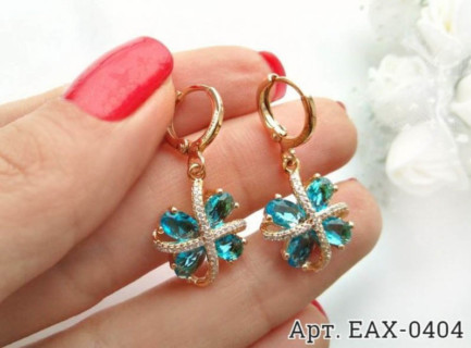 Серьги с фианитовыми вставками EAX-0404 цена