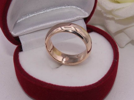 Кольцо обручальное R-0130 золотое покрытие