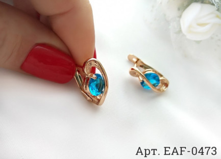 Серьги EAF-0473 бижутерия с фианитами