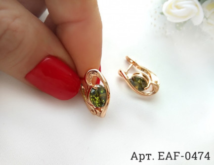 Серьги позолоченные EAF-0474 недорого