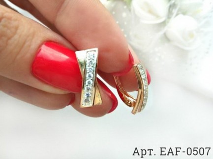 Серьги EAF-0507 классическая бижутерия