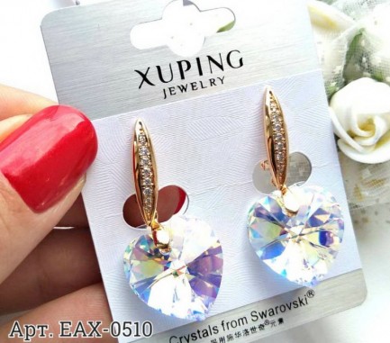 Cерьги позолоченные с кристаллами Swarovski EAX-0510 цена