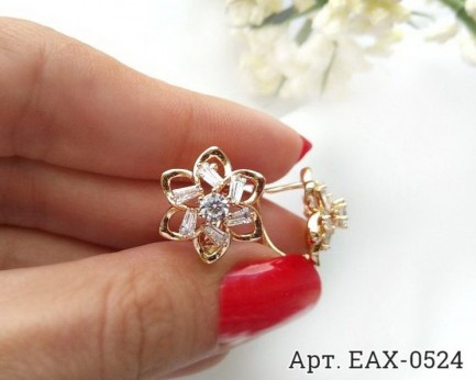 Серьги EAX-0524 в виде цветка