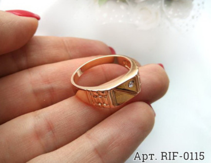 Кольцо мужское RIF-0115 медицинское золото