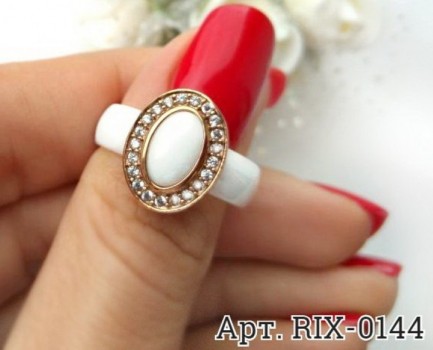 Кольцо белое керамическое RIX-0144 купить