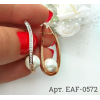 Серьги с жемчугом и фианитами EAF-0572 цена