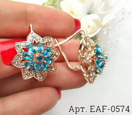 Серьги фианитовые EAF-0574 цена