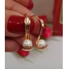 Серьги позолоченные с жемчугом EAF-0571 цена