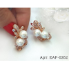 Серьги с жемчугом и фианитами EAF-0262 бижутерия под золото