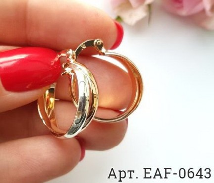 Позолоченные серьги EAF-0643 цена