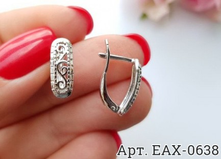 Серьги родированные EAX-0638 цена