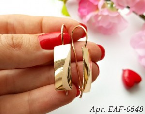 Серьги позолоченные EAF-0648 цена