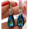 Cерьги с цветными кристаллами Swarovski и фианитами EAX-0674 цена