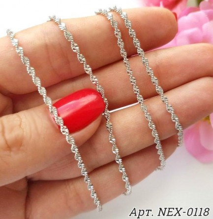 Цепочка родированная NEX-0118-46cm-2mm цена