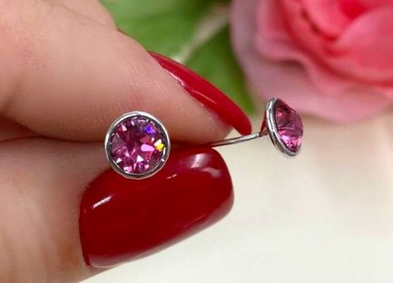 Cерьги-гвоздики с кристаллами Swarovski EAX-0943 цена