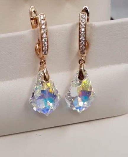 Cерьги позолоченные с кристаллами Swarovski EAX-0663 цена