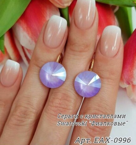 Серьги с цветными кристаллами Сваровски EAX-0996 цена
