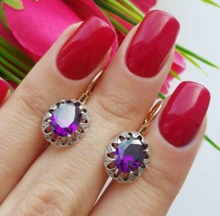Серьги с фианитами E-248 цена