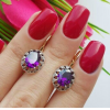 Серьги с фианитами E-248 цена