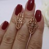 Серьги позолоченные ажурные EAF-0764 цена